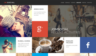 Шаблон GK Social для CMS Joomla от GavickPro