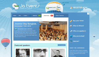 Шаблон JA Events для CMS Joomla от JoomlArt