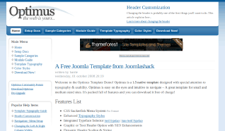 Шаблон JS Optimus для CMS Joomla от JoomlaShack