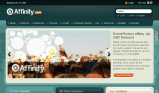 Шаблон RT Affinity для CMS Joomla от RocketTheme