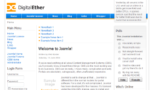 Шаблон RT DigitalEther для CMS Joomla от RocketTheme