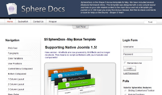Шаблон S5 SphereDocs для CMS Joomla от Shape5