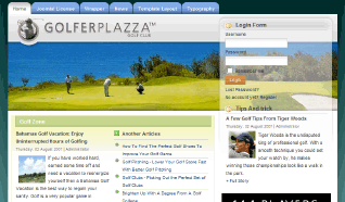 Шаблон TP Golfer Plazza для CMS Joomla от TemplatePlazza