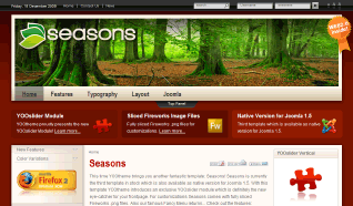 Шаблон YT Seasons для CMS Joomla от YOOTheme